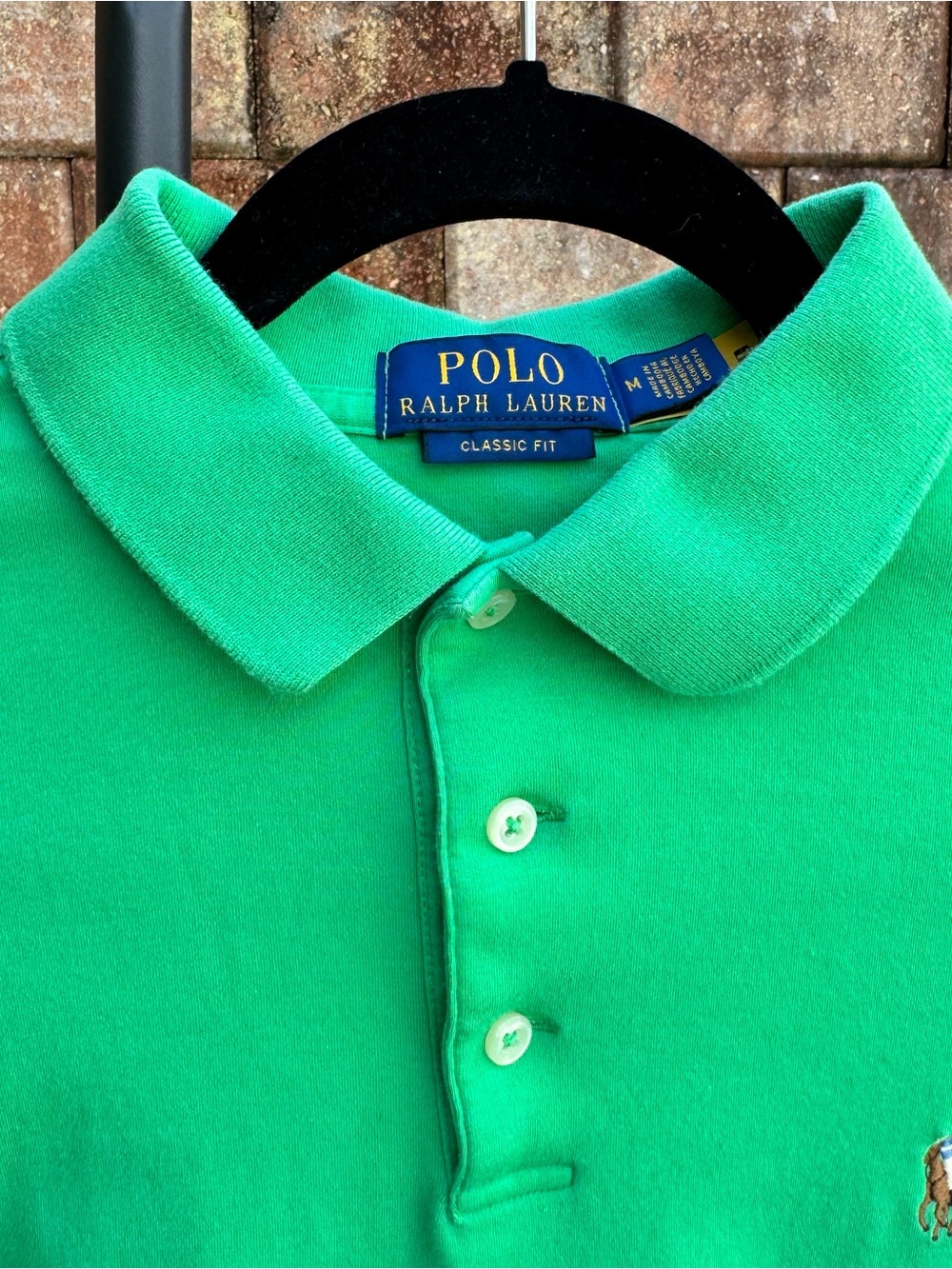 Ralph Lauren Green Polo Shirt with Embroidered Logo